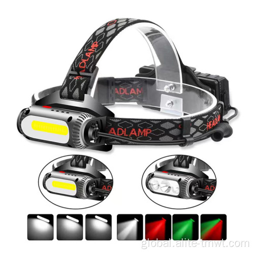 Head Torch Rechargeable Usb USB Rechargeable 1000 Lumen Green Red Light COB Hunting LED Headlamp 360 Degree Rotatable Dual Head LED Head Torch Supplier